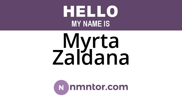 Myrta Zaldana