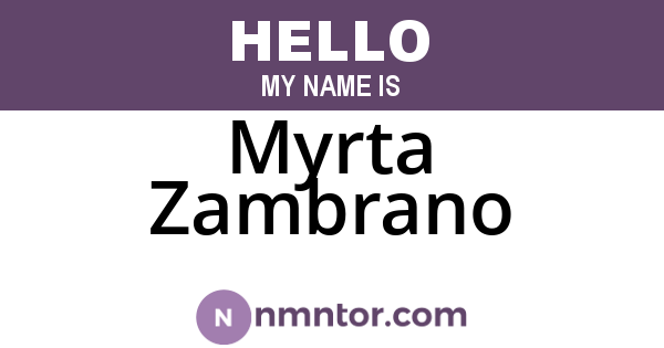 Myrta Zambrano