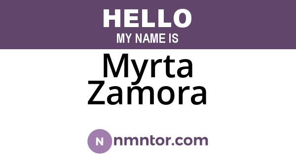 Myrta Zamora
