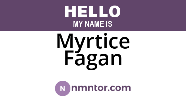 Myrtice Fagan