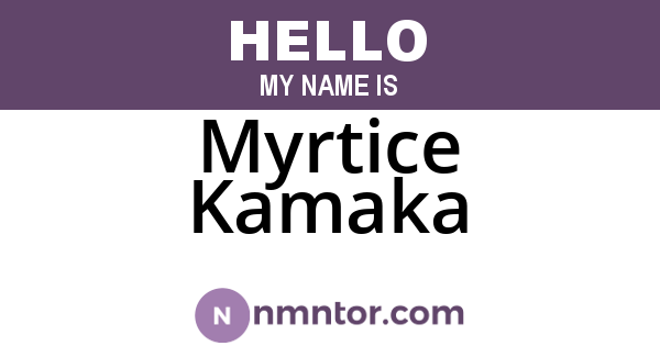 Myrtice Kamaka