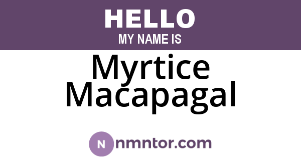 Myrtice Macapagal