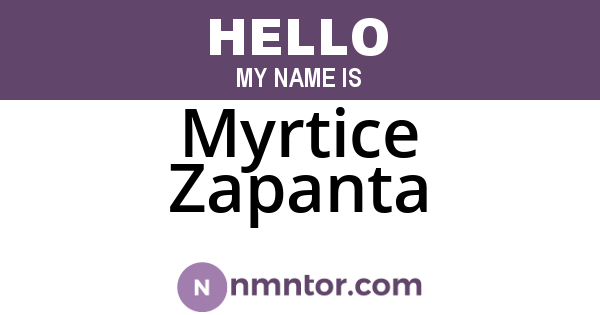 Myrtice Zapanta