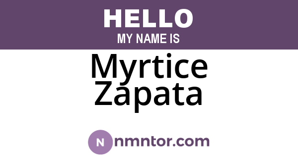 Myrtice Zapata