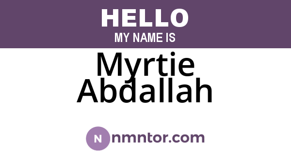 Myrtie Abdallah
