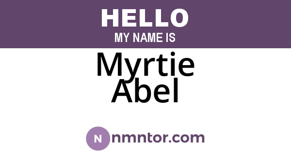 Myrtie Abel