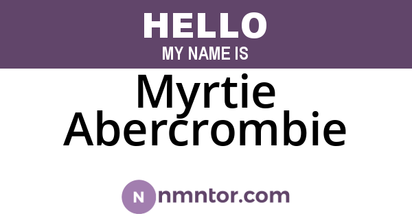 Myrtie Abercrombie