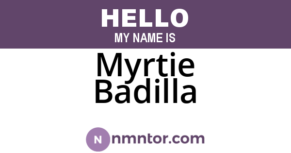 Myrtie Badilla