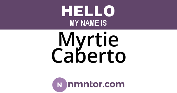 Myrtie Caberto