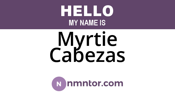 Myrtie Cabezas