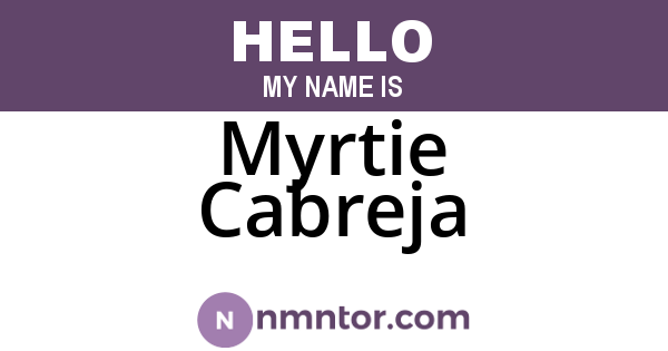 Myrtie Cabreja