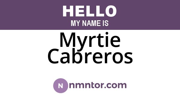 Myrtie Cabreros