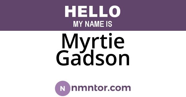 Myrtie Gadson