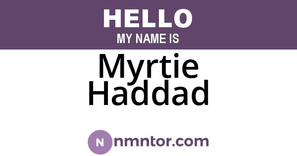 Myrtie Haddad