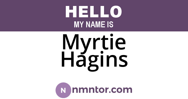Myrtie Hagins