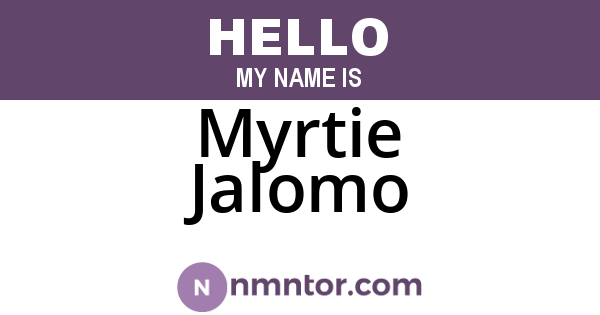 Myrtie Jalomo
