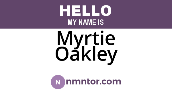 Myrtie Oakley