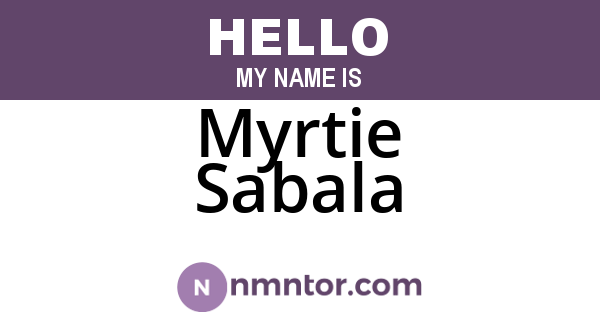Myrtie Sabala