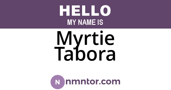 Myrtie Tabora