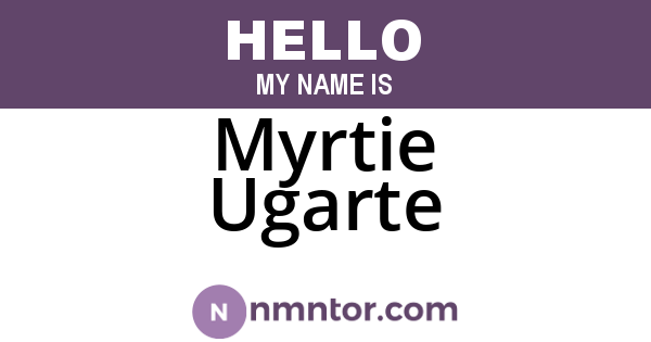 Myrtie Ugarte