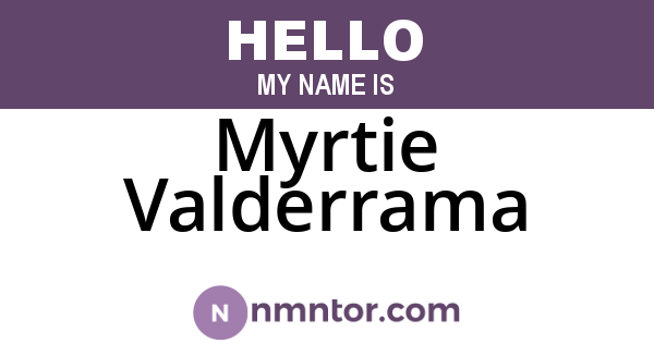 Myrtie Valderrama