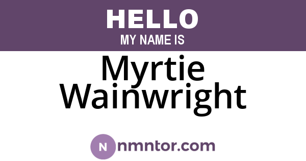 Myrtie Wainwright