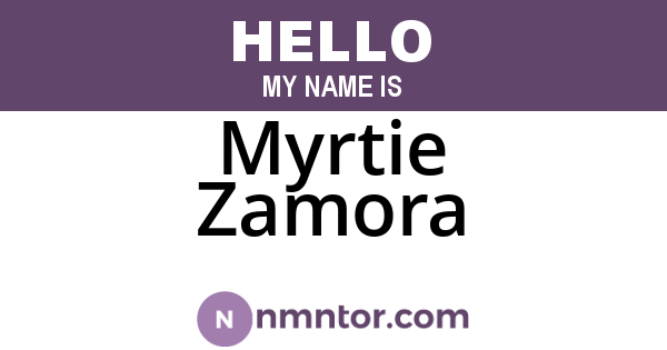 Myrtie Zamora