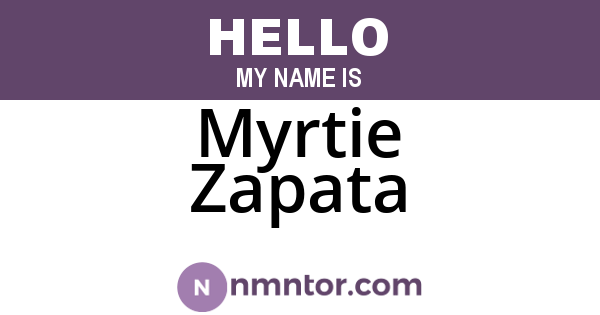 Myrtie Zapata