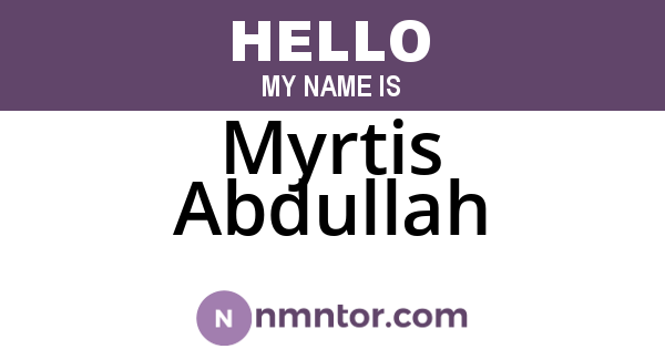 Myrtis Abdullah