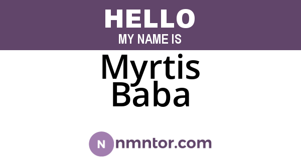 Myrtis Baba