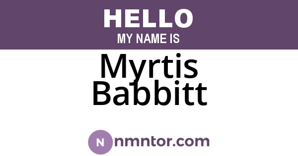 Myrtis Babbitt