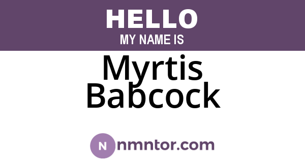Myrtis Babcock