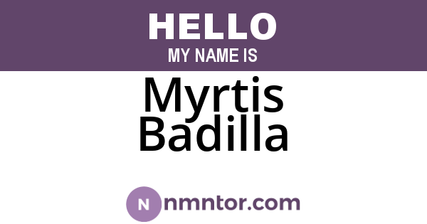 Myrtis Badilla