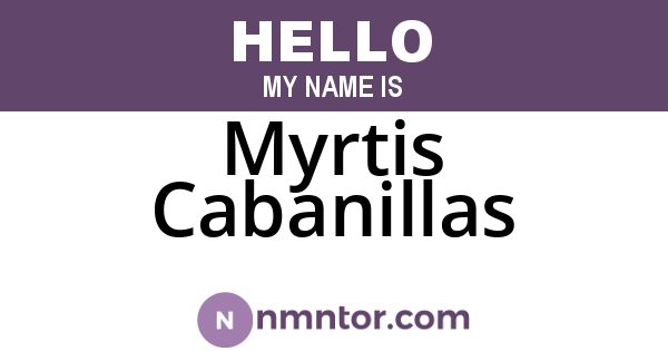 Myrtis Cabanillas