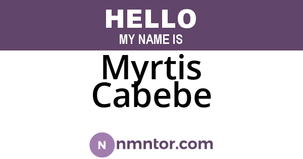 Myrtis Cabebe