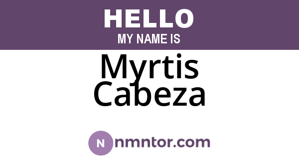 Myrtis Cabeza