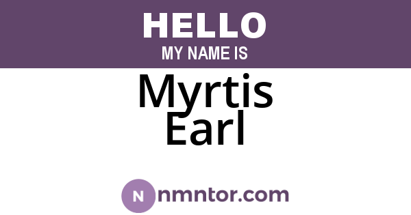 Myrtis Earl