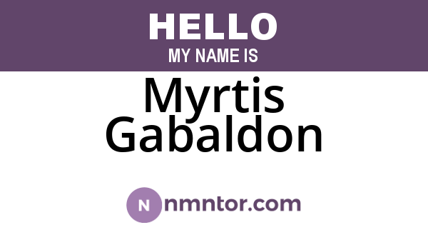 Myrtis Gabaldon