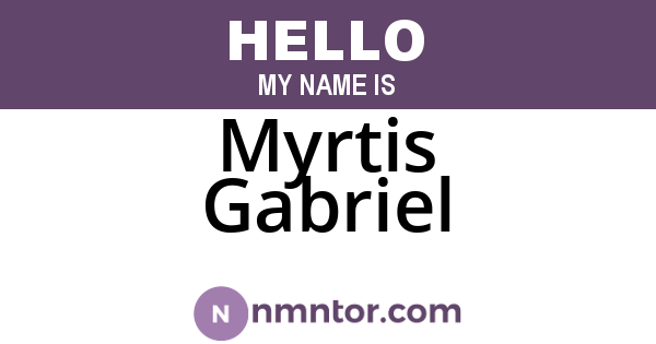 Myrtis Gabriel