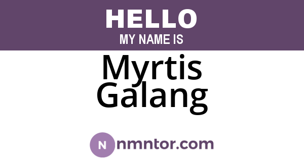 Myrtis Galang