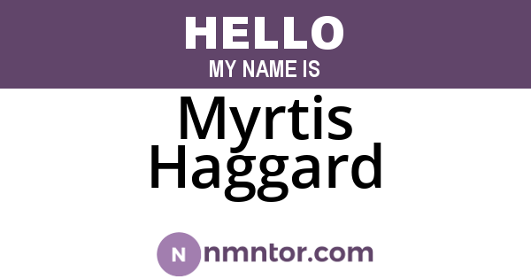 Myrtis Haggard