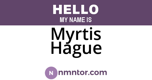 Myrtis Hague