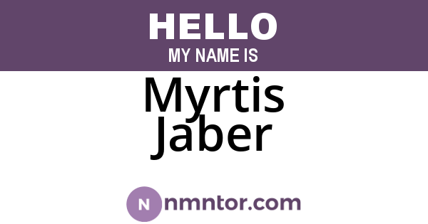 Myrtis Jaber