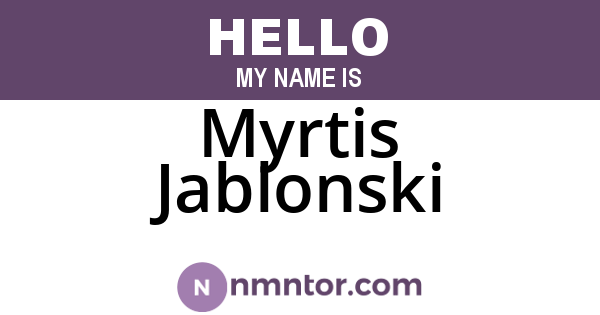Myrtis Jablonski