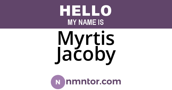 Myrtis Jacoby