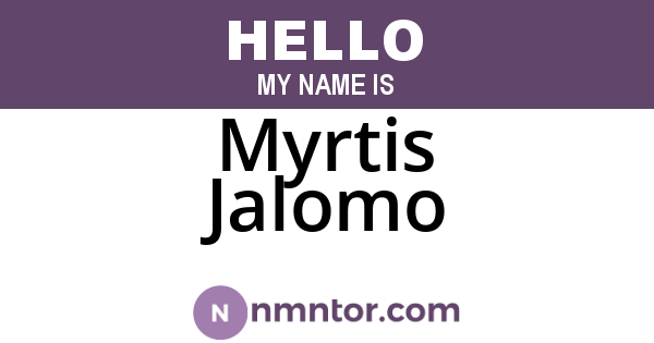 Myrtis Jalomo