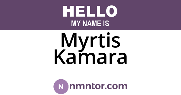 Myrtis Kamara