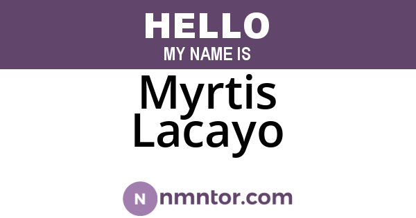 Myrtis Lacayo