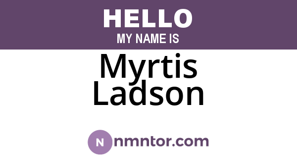 Myrtis Ladson