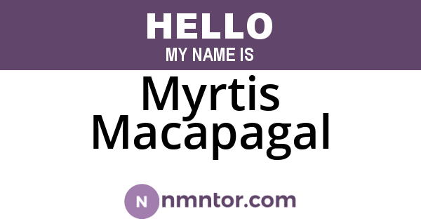 Myrtis Macapagal